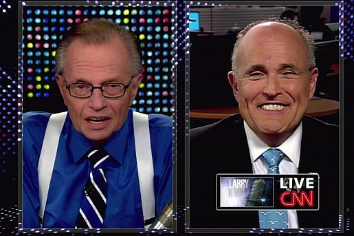 Larry King s bývalým starostou New Yorku Rudym Giulianim.