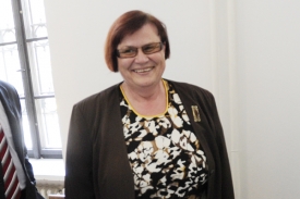 Marie Benešová na chodbě soudu (ilustrační foto).