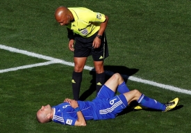 Stanislav Šesták v utkání s Novým Zélandem.