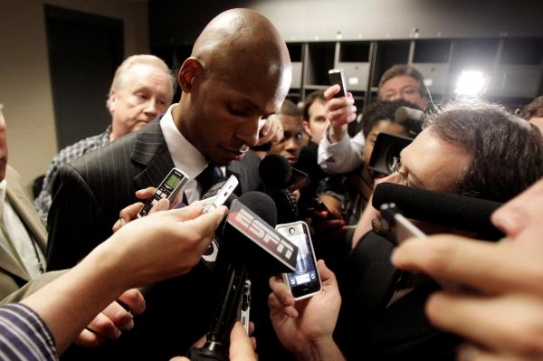 Zklamání hráčů Bostonu představoval i Ray Allen.