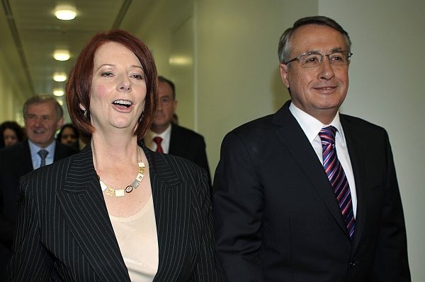 Nová australská premiérka Julia Gillardová a její kolega Wayne Swan.