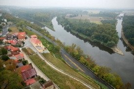 Soutok Labe s Vltavou.