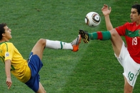 Momentka z utkání Portugalsko - Brazílie.