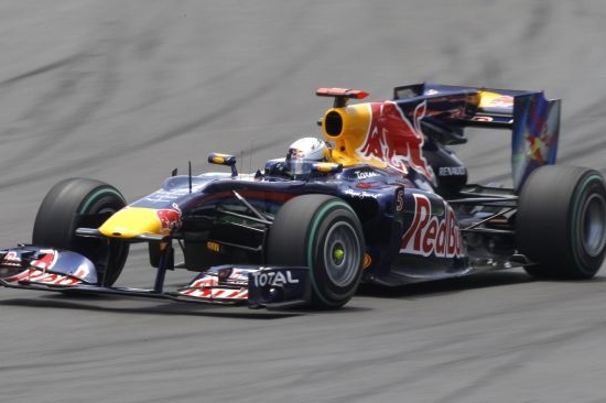 Sebastian Vettel, vítěz. 