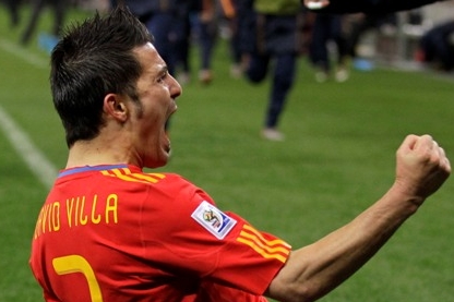 David Villa táhne Španělsko za medailí.