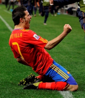 David Villa táhne Španělsko za medailí.
