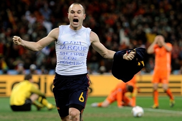 Iniesta - střelec vítězného gólu Španělů.