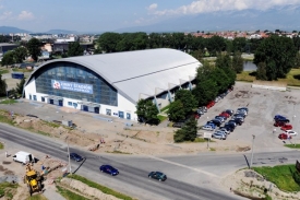 Zimní stadion v Popradu.