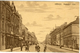 Z ostravského nádraží do centra, rok 1910.