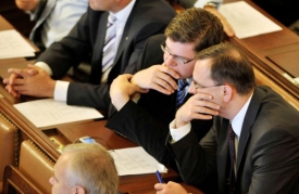 Většina poslanců si k sněmovnímu příjmu 