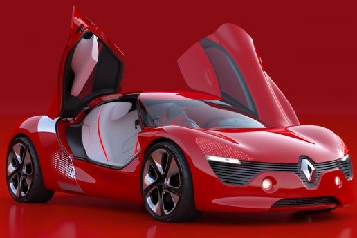 Koncept Renault DeZir a jeho &quot;nůžkové&quot; dveře.