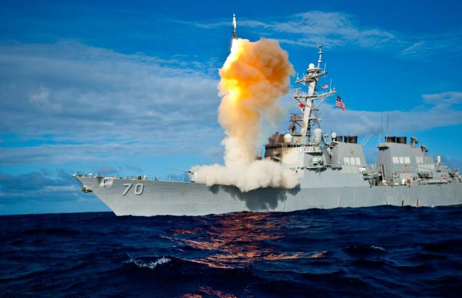 Zkouška rakety v rámci obranného systému Aegis.