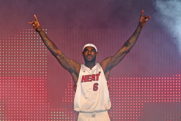 LeBron James v dresu Miami.