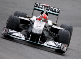 Michael Schumacher a jeho mercedes.