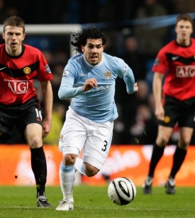 Jedna z hvězd Manchesteru City Carlos Tevez.