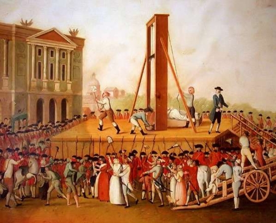 Poprava Marie Antoinetty roku 1793.