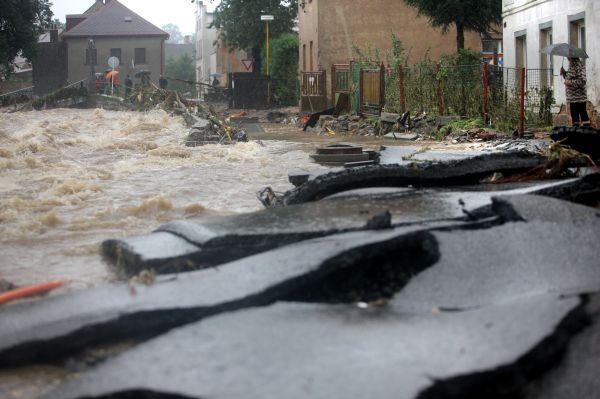 Největší škody na plynovém potrubí jsou v Chrastavě na Liberecku.