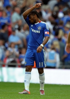 Didier Drogba v utkání Community Shield.