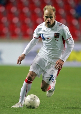 David Jarolím v dresu české reprezentace.