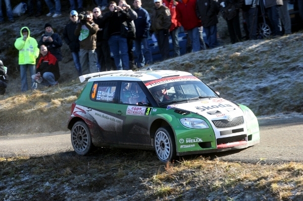 Juho Hänninen s Fabií S2000, hlavní favorit Barum Rallye.