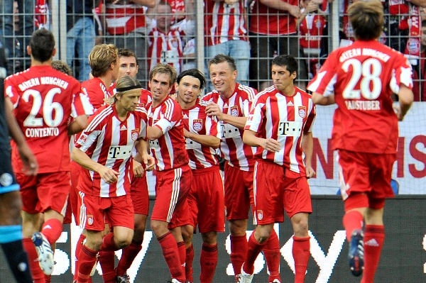 Favorité Bundesligy, fotbalisté Bayernu Mnichov.