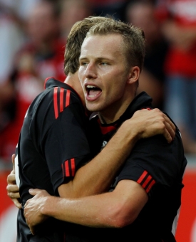 Michal Kadlec se raduje z gólu. Michal Kadlec se raduje z gólu.