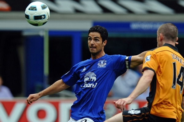 Mikel Arteta v sobotním zápase s Wolverhamptonem.