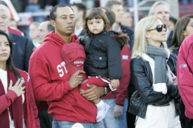 Tiger Woods s rodinou.