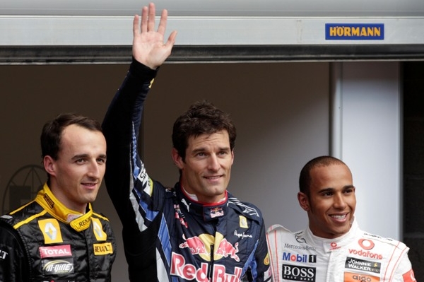 Mark Webber měl po kvalifikaci v Belgii důvod ke spokojenosti.