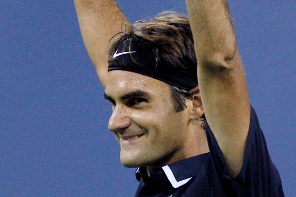 Federer si kouzlo okamžiku užíval.