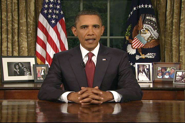 Projev prezidenta Baracka Obamy.