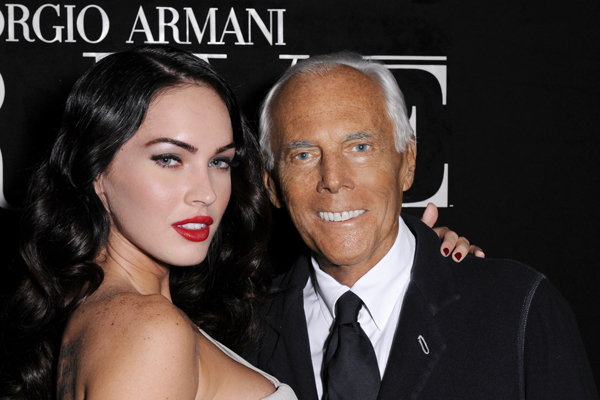 Megan Foxová a Giorgio Armani.
