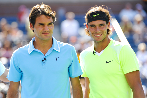 Roger Federer s Rafaelem Nadalem (ilustrační foto).
