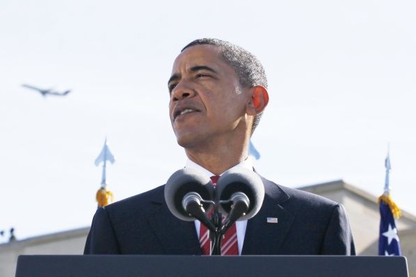 Prezident Obama při projevu k 11. září.