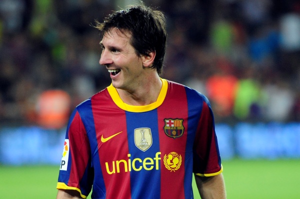 Lionel Messi měl důvod k úsměvu.