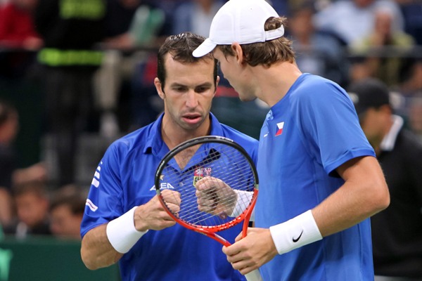 Tomáš Berdych s Radkem Štěpánkem.