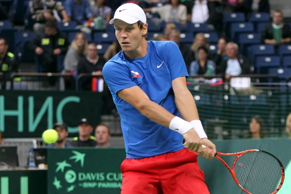 Tomáš Berdych bojuje o postup do finále Davis Cupu.