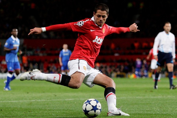 Javier Hernandez z Manchesteru United.