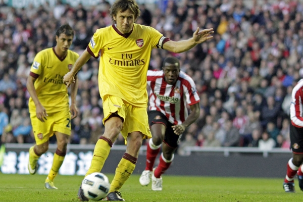 Tomáš Rosický penaltu nedal a Arsenal nevyhrál.