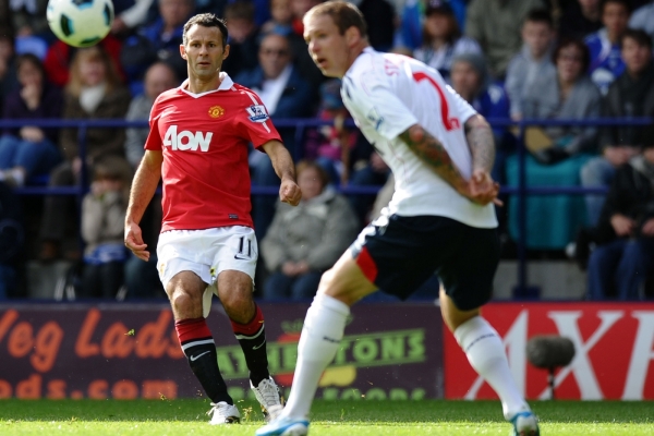 Momentka z utkání Manchesteru United v Boltonu.