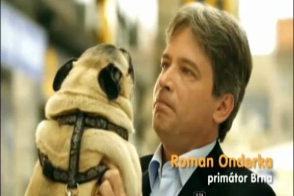 Primátor Brna Roman Onderka a jeho pes Chris.