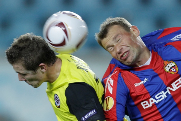 Fotbalisté Sparty bojují v Evropské lize s CSKA Moskva.