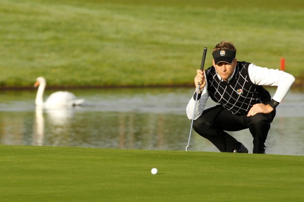 Ian Poulter z týmu Evropanů.