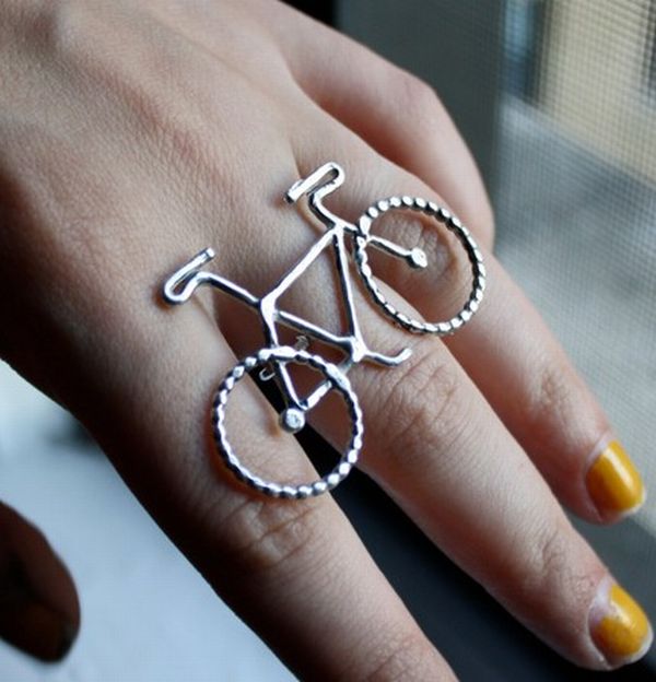 Prstýnek pro milovnice cyklistiky.
