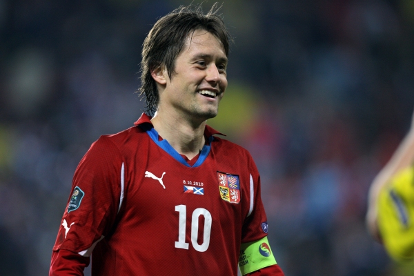 Tomáš Rosickým dirigoval české vítězství nad Skoty.