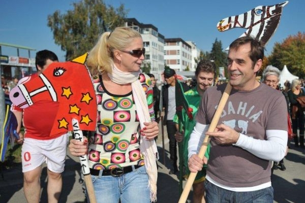 Miroslav Etzler s plavkyní Yvettou Hlaváčovu.