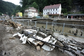 Takhle to vypadalo v Hřensku ještě před dvěma měsíci.