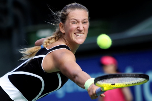 Viktoria Azarenková na turnaji v Tokiu.