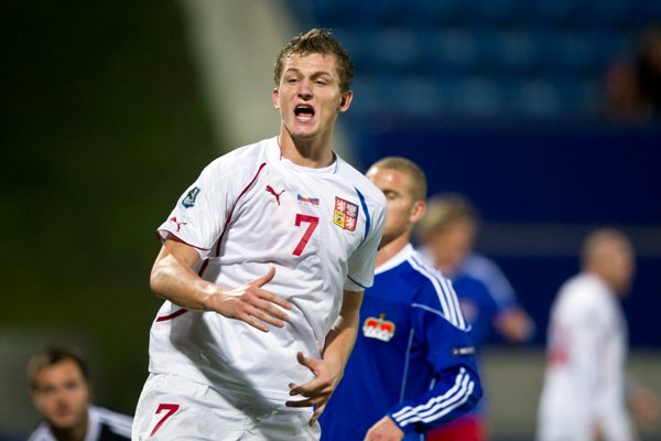 Tomáš Necid v reprezentačním dresu.