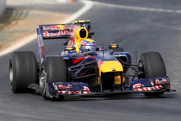 Mark Webber během tréninku na korejskou Grand Prix.